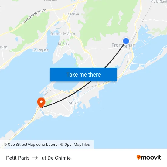 Petit Paris to Iut De Chimie map