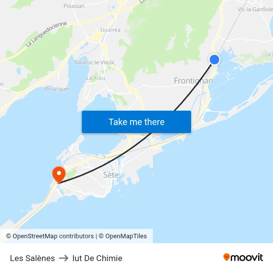 Les Salènes to Iut De Chimie map