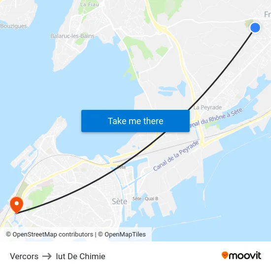 Vercors to Iut De Chimie map