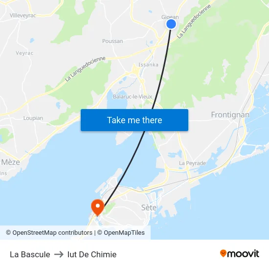 La Bascule to Iut De Chimie map