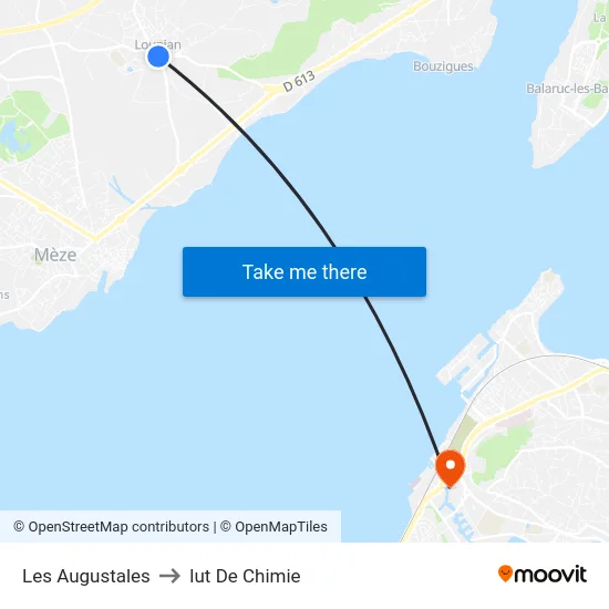 Les Augustales to Iut De Chimie map