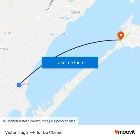 Victor Hugo to Iut De Chimie map