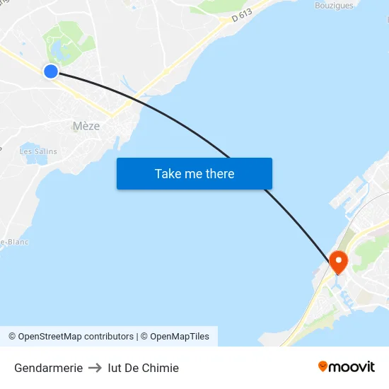 Gendarmerie to Iut De Chimie map