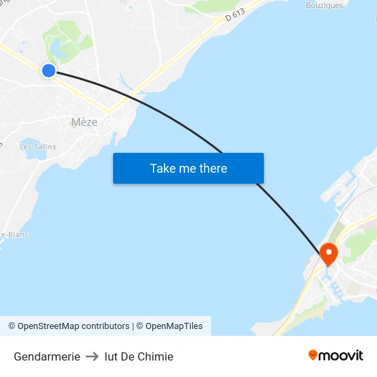 Gendarmerie to Iut De Chimie map