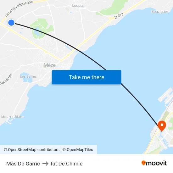 Mas De Garric to Iut De Chimie map