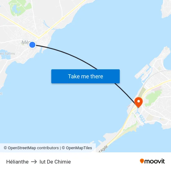 Hélianthe to Iut De Chimie map