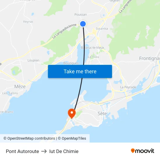 Pont Autoroute to Iut De Chimie map