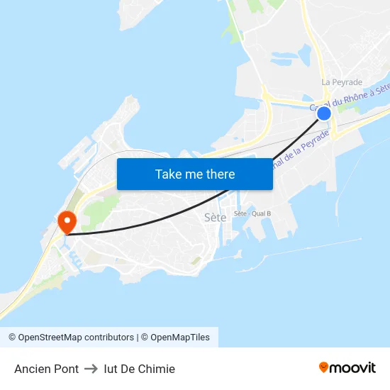 Ancien Pont to Iut De Chimie map