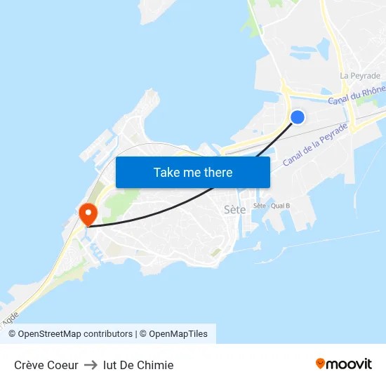 Crève Coeur to Iut De Chimie map