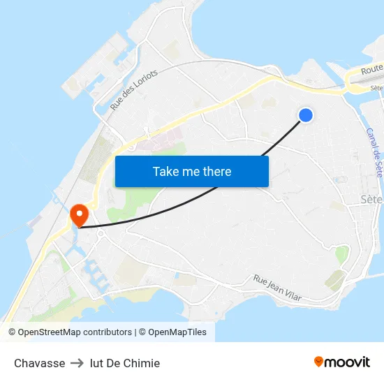 Chavasse to Iut De Chimie map