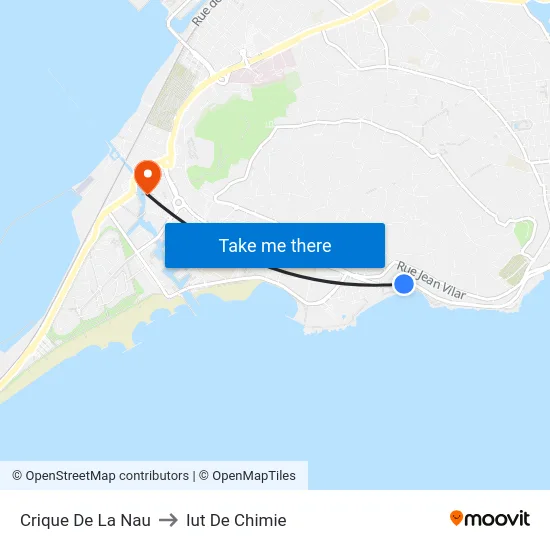 Crique De La Nau to Iut De Chimie map
