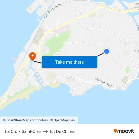 La Croix Saint-Clair to Iut De Chimie map