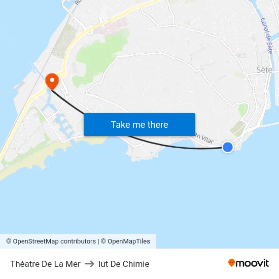 Théatre De La Mer to Iut De Chimie map