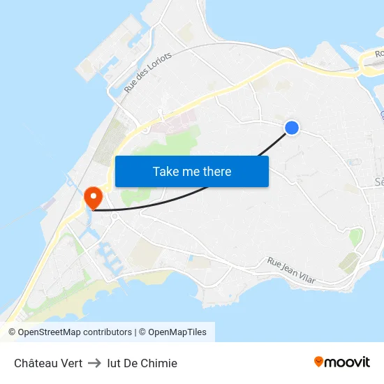 Château Vert to Iut De Chimie map
