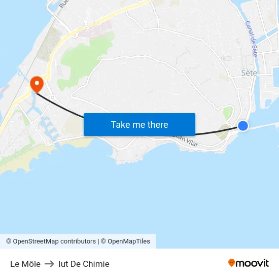 Le Môle to Iut De Chimie map