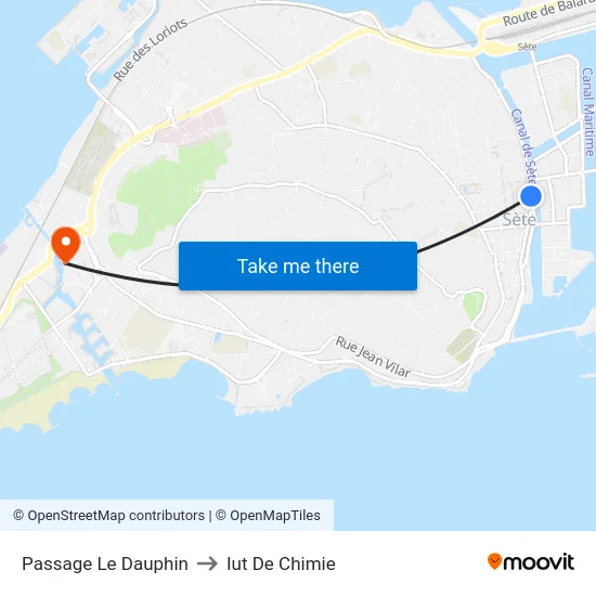 Passage Le Dauphin to Iut De Chimie map
