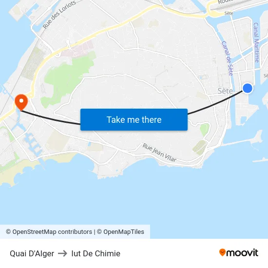 Quai D'Alger to Iut De Chimie map