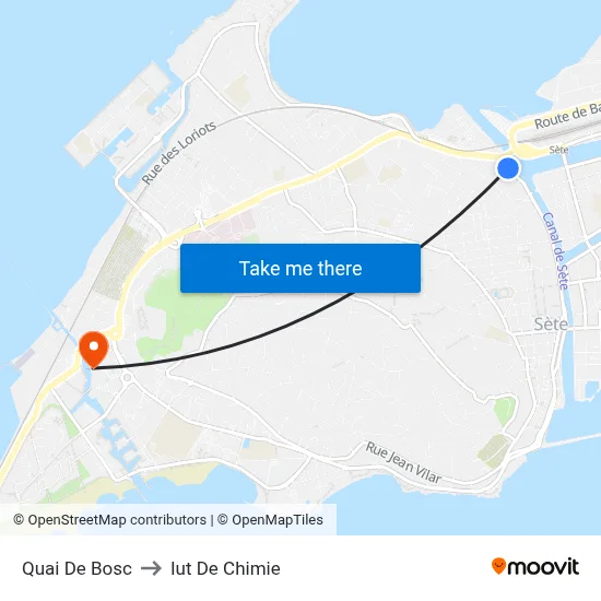 Quai De Bosc to Iut De Chimie map