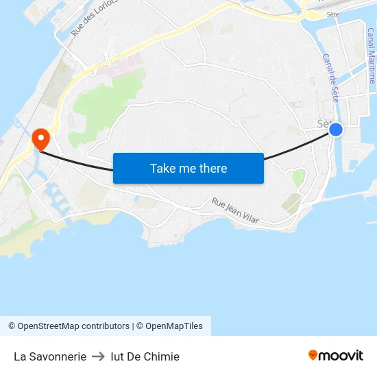 La Savonnerie to Iut De Chimie map