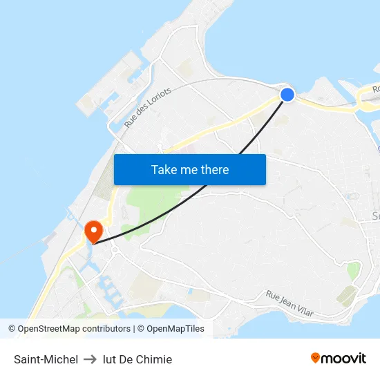 Saint-Michel to Iut De Chimie map