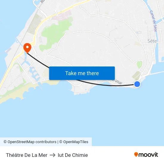 Théâtre De La Mer to Iut De Chimie map