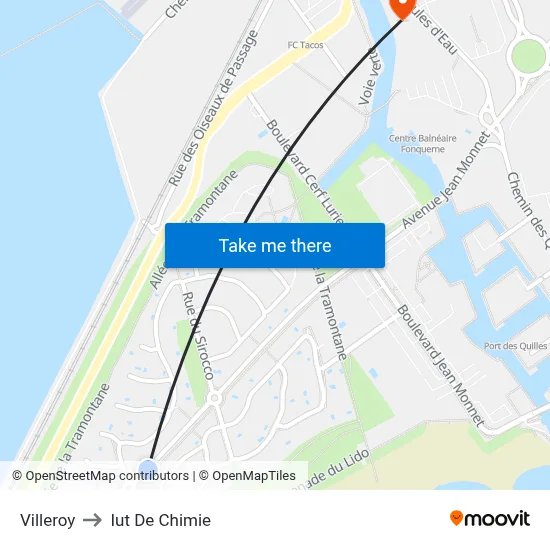 Villeroy to Iut De Chimie map