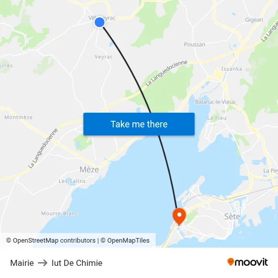 Mairie to Iut De Chimie map