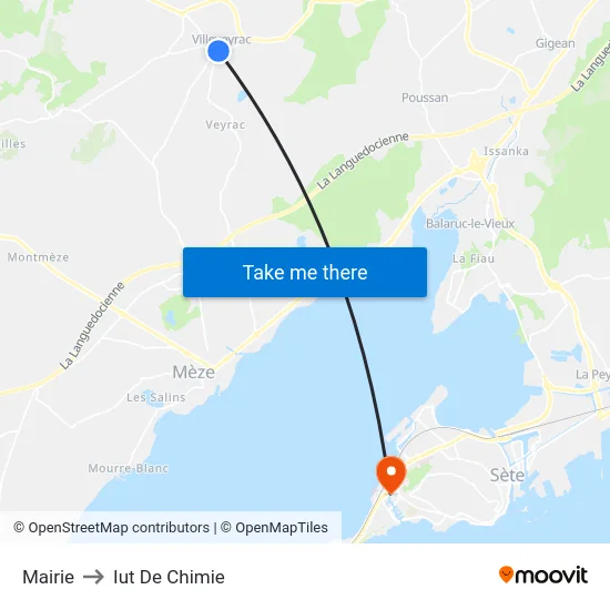 Mairie to Iut De Chimie map