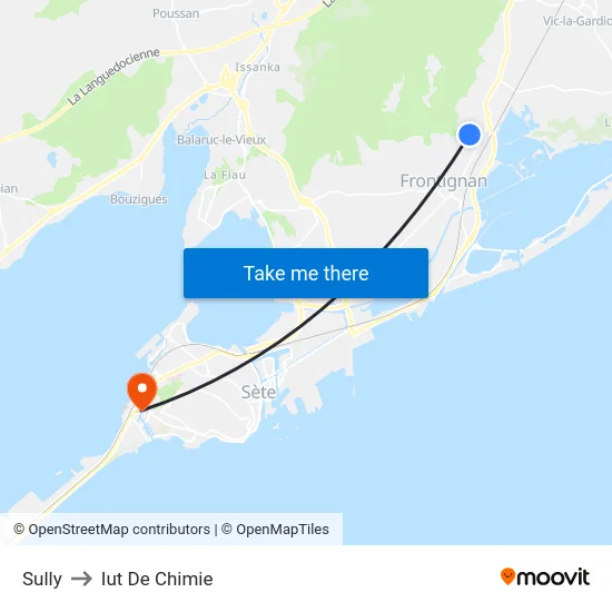 Sully to Iut De Chimie map