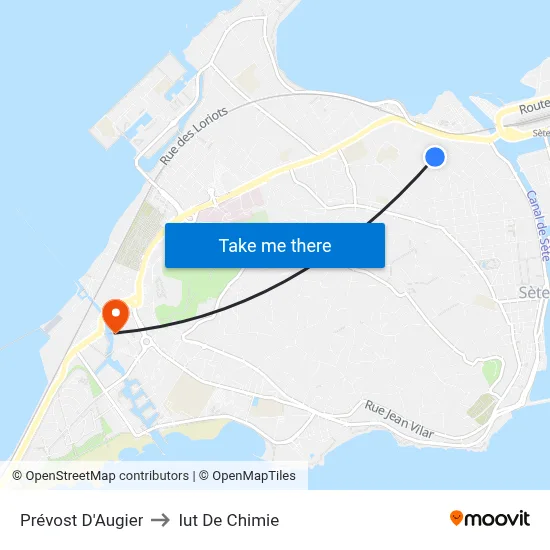 Prévost D'Augier to Iut De Chimie map