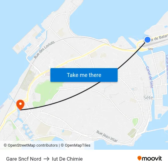 Gare Sncf Nord to Iut De Chimie map