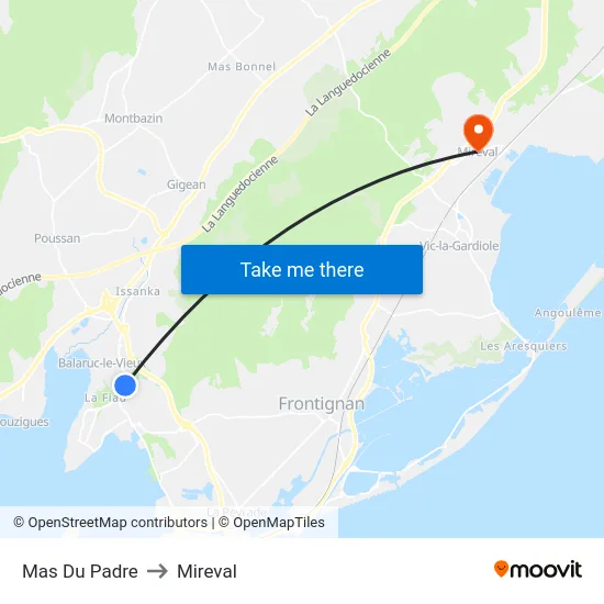 Mas Du Padre to Mireval map