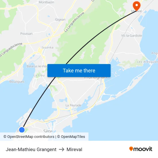 Jean-Mathieu Grangent to Mireval map