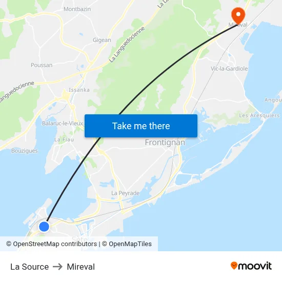La Source to Mireval map