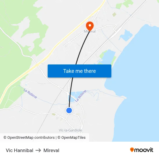 Vic Hannibal to Mireval map