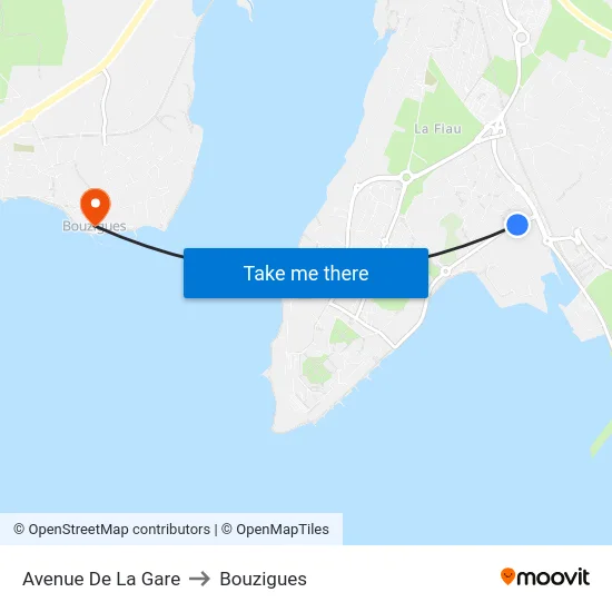 Avenue De La Gare to Bouzigues map
