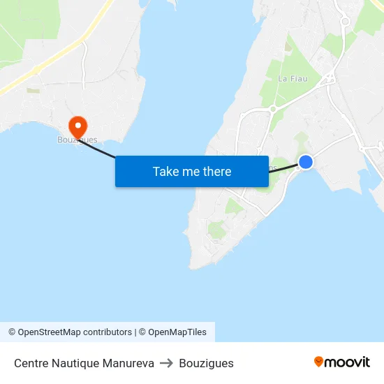 Centre Nautique Manureva to Bouzigues map