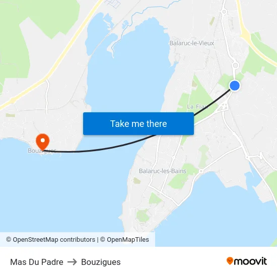 Mas Du Padre to Bouzigues map