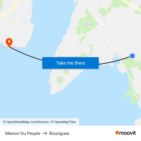 Maison Du Peuple to Bouzigues map