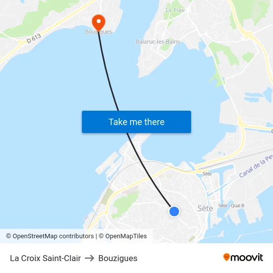 La Croix Saint-Clair to Bouzigues map