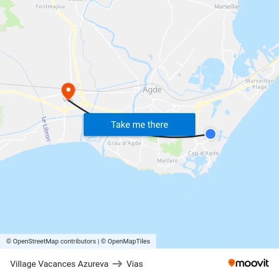 Village Vacances Azureva to Vias map