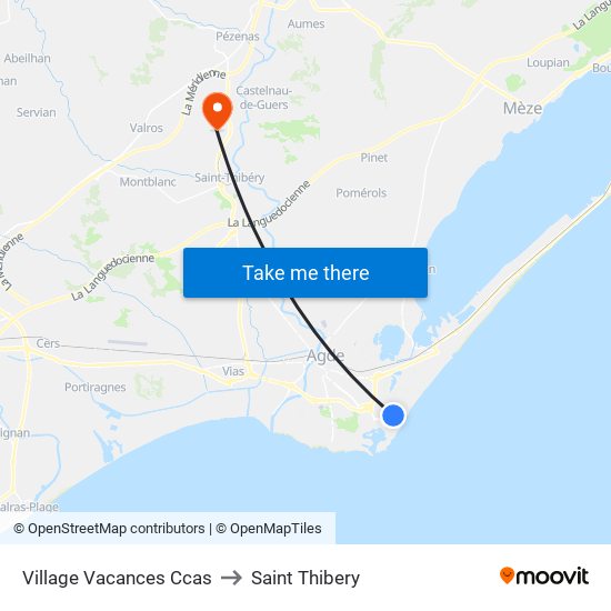 Village Vacances Ccas to Saint Thibery map