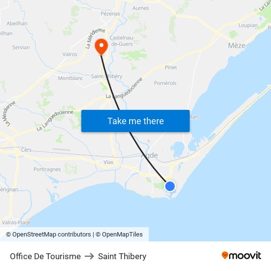 Office De Tourisme to Saint Thibery map