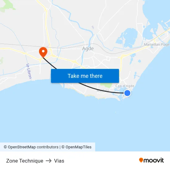 Zone Technique to Vias map