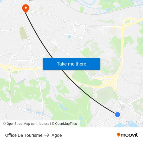 Office De Tourisme to Agde map