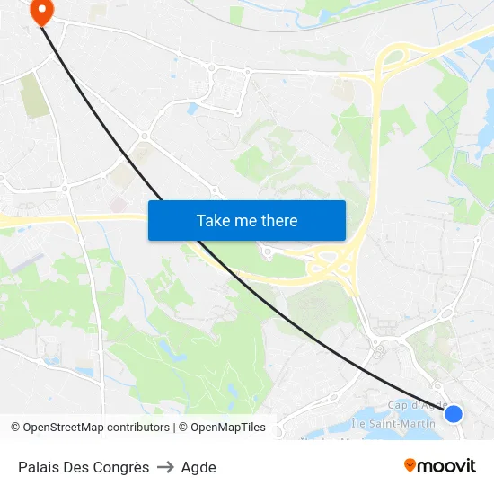 Palais Des Congrès to Agde map