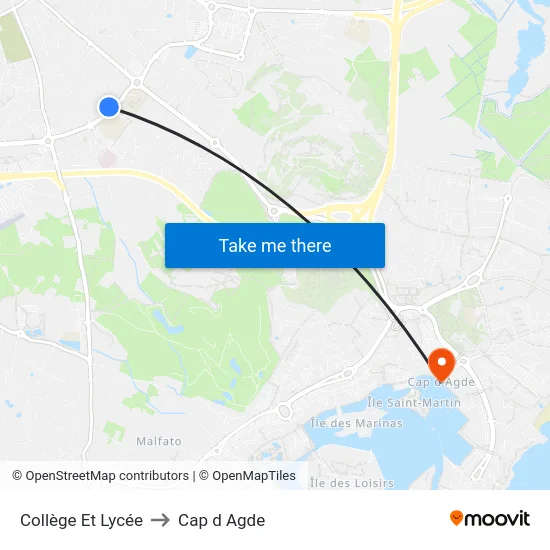 Collège Et Lycée to Cap d Agde map