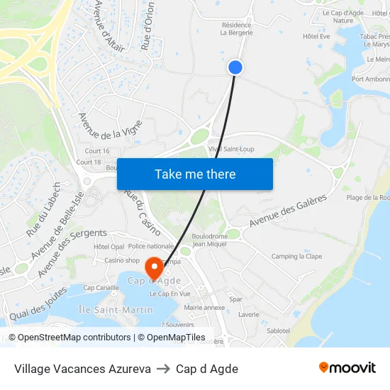 Village Vacances Azureva to Cap d Agde map