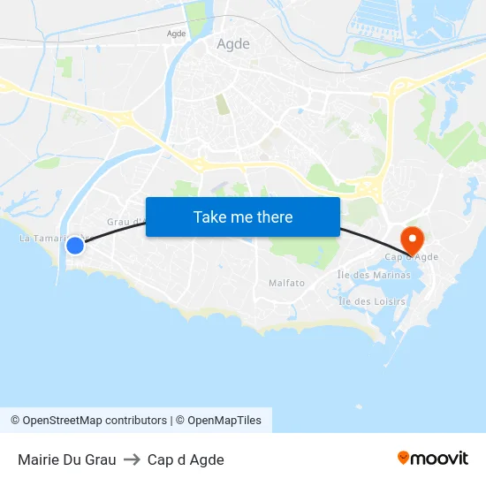 Mairie Du Grau to Cap d Agde map