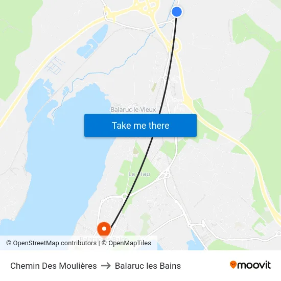 Chemin Des Moulières to Balaruc les Bains map